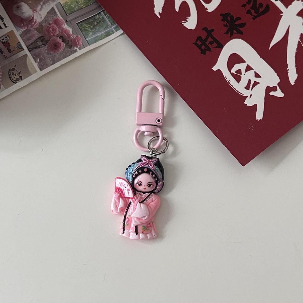 Брелок с персонажем китайской оперы Гочао: Трендовый мультяшный кулон-аксессуар для пар и лучших друзей