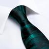 Dibangu Новинка, галстуки для мужчин, зеленый галстук с брошью, шелковый галстук, носовой платок, запонки, винтажные