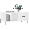 VidaXL Coffee Table High Gloss White 90x50x40 Cm Engineered Wood 829222