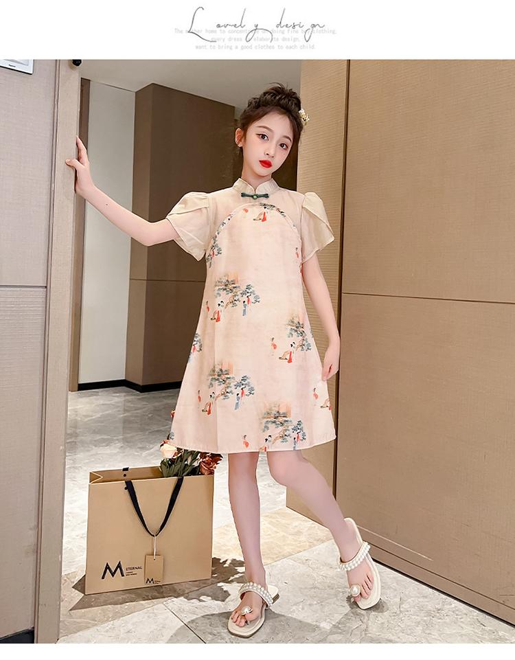 Children's cheongsam girls' Chinese style summer thin style super beautiful Hanfu 2026 new improved version princess dress trend