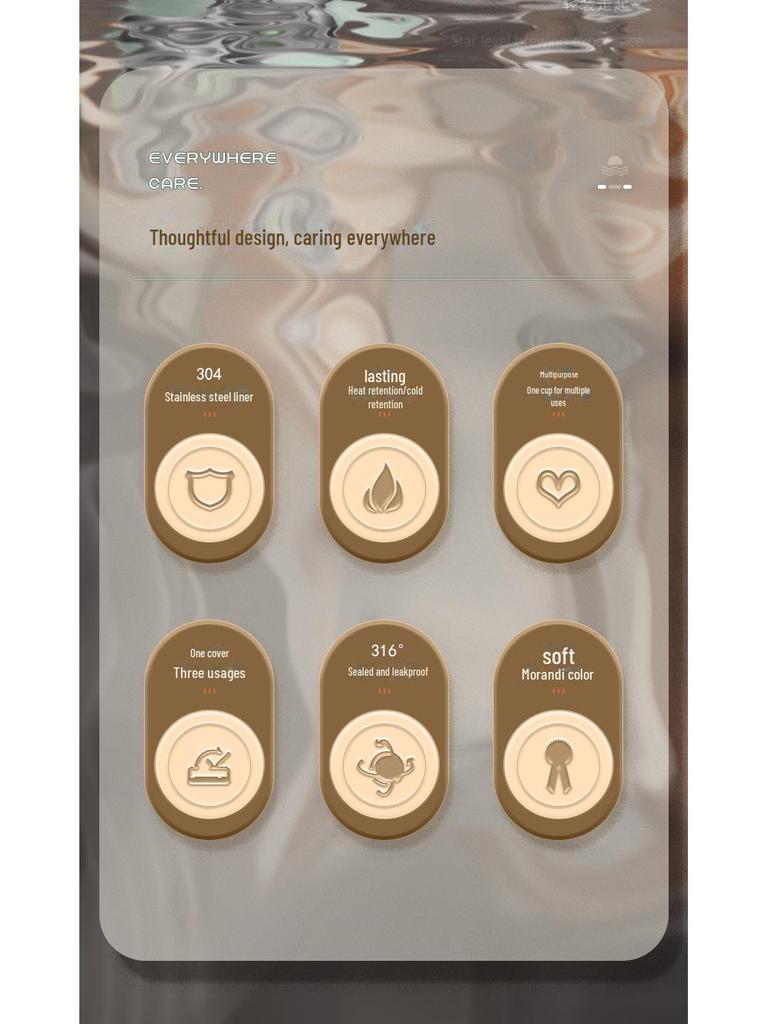 Двухслойная кружка из нержавеющей стали 304 с защитой от ожогов и портативным чехлом — идеально подходит для офиса или путешествий