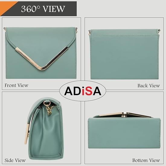 Сумка-слинг ADISA для женщин и девочек с V-образным клапаном и золотой цепочкой