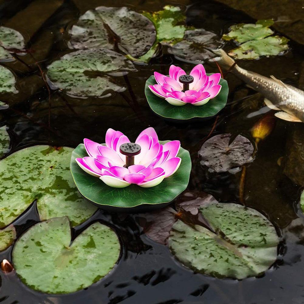 Декорация для пруда в форме лотоса на солнечной батарее, срок службы до 20000 часов, плавающий садовый фонтан, насос для фонтана для патио, пруда и бассейна