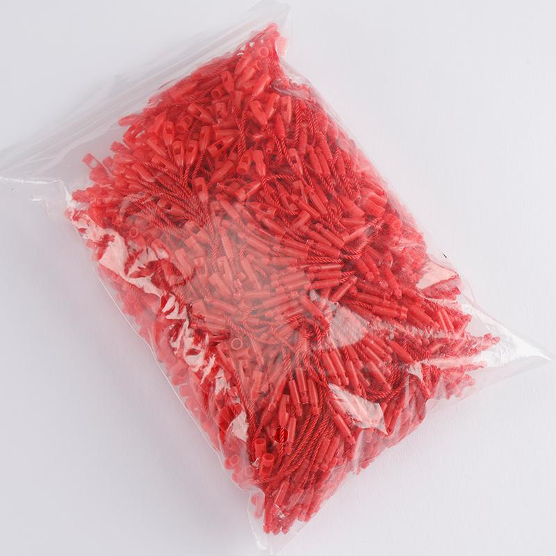 1000 Pieces Per Pack 12cm White Lock Bullet Clothing Sling Sealed Label Hanging Rope Plastic Cotton Clothing Hanging Rope