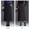 Women's Winter 2025 Woolen Plaid High-Waisted Korean A-Line Mid-Length Skirt - Slim-Fit, Belly-Flattering Umbrella Design