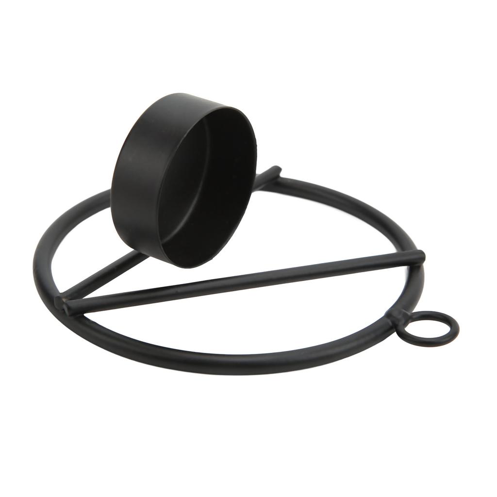 Candle Holder Black Modern Minimalist Metal Round Wall Hanging Candle Holder Wall Decoration Gift