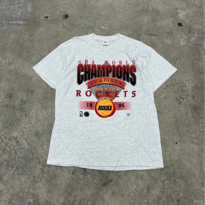 Винтажная футболка Houston Rockets 1995 года 'Back to Back World Champions', размер XL