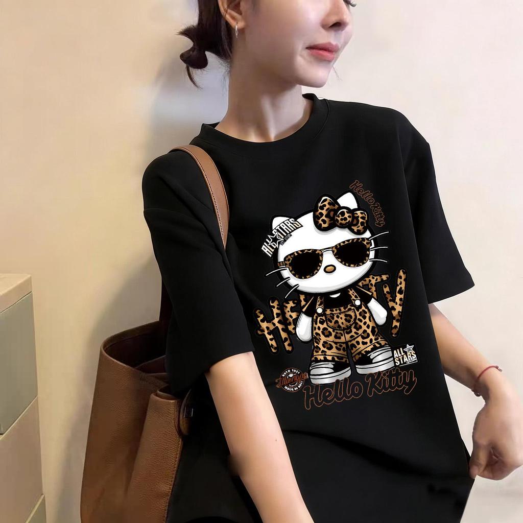 Korean Retro Cartoon Print Short Sleeve Women's T-Shirt - Spring 2026 Trend
