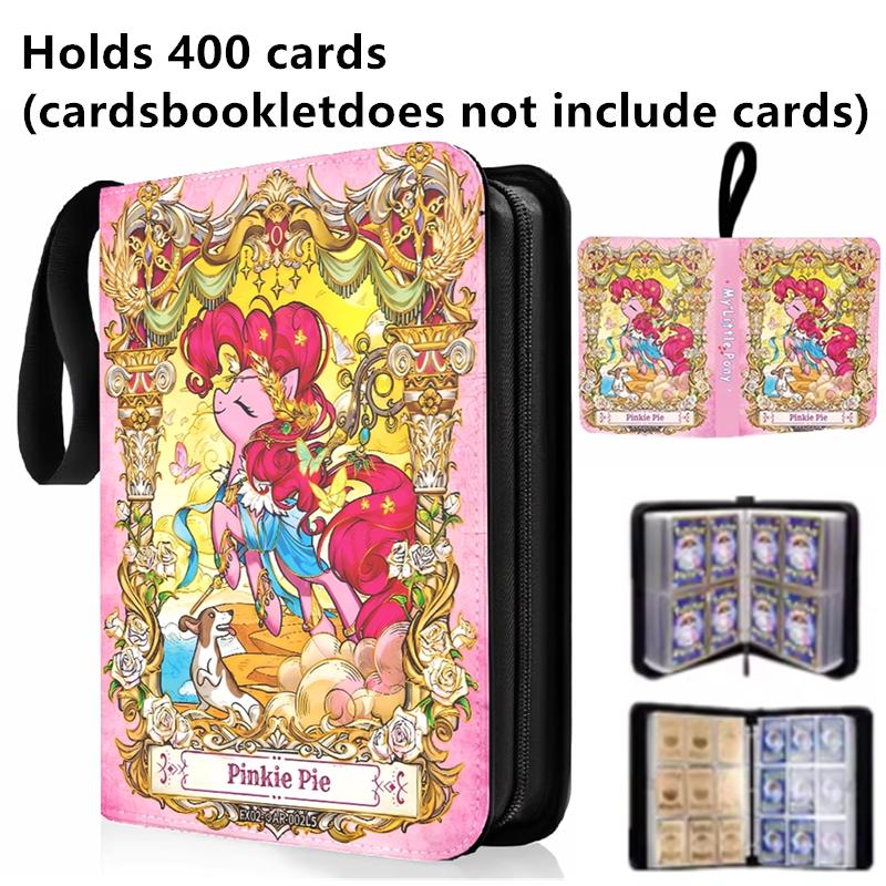 My Little Pony 400pcs/900pcs Card Album Book Folder 4/9 Card Slots Collections Zipper Double Pocket Zipper Card Binder Holder