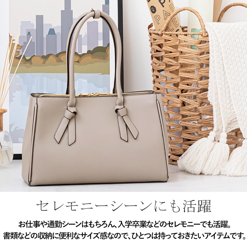 Gratante Ribbon Handle 2way Shoulder Tote Tote Bag [Gratante] Women's Abb-g0042 (Mocha)