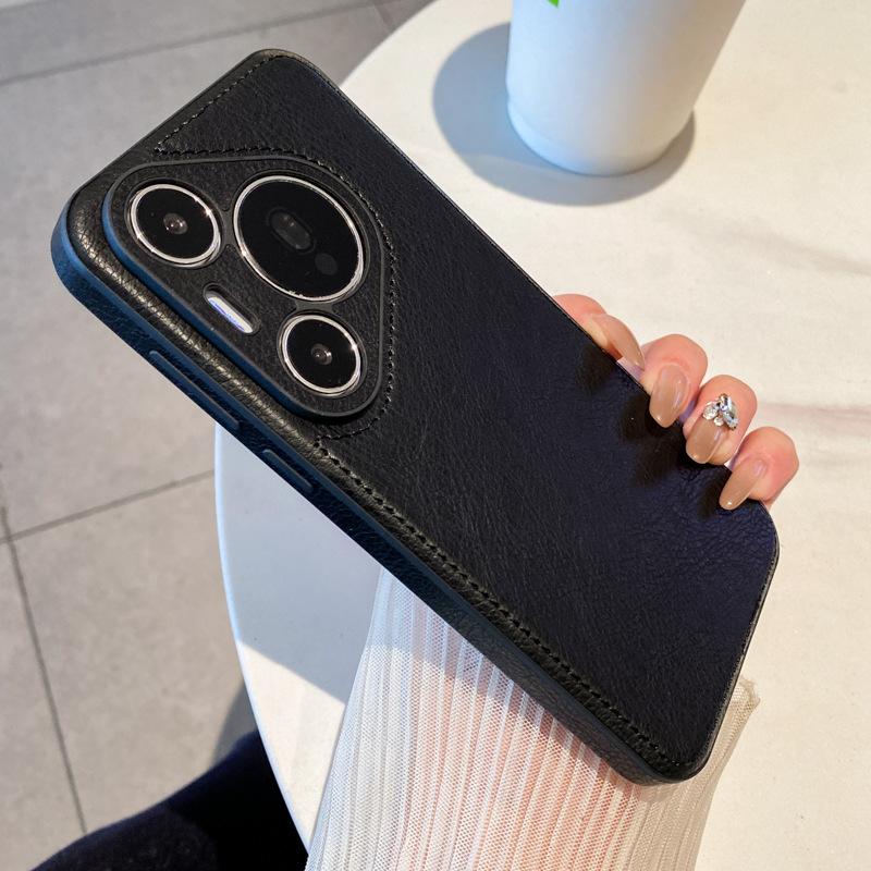 Кожаный узор в стиле ретро, подходит для чехла для мобильного телефона Huawei Pura70pro P70 Ultra Кожа P70 Новая модель Полностью закрывающий Противоударный