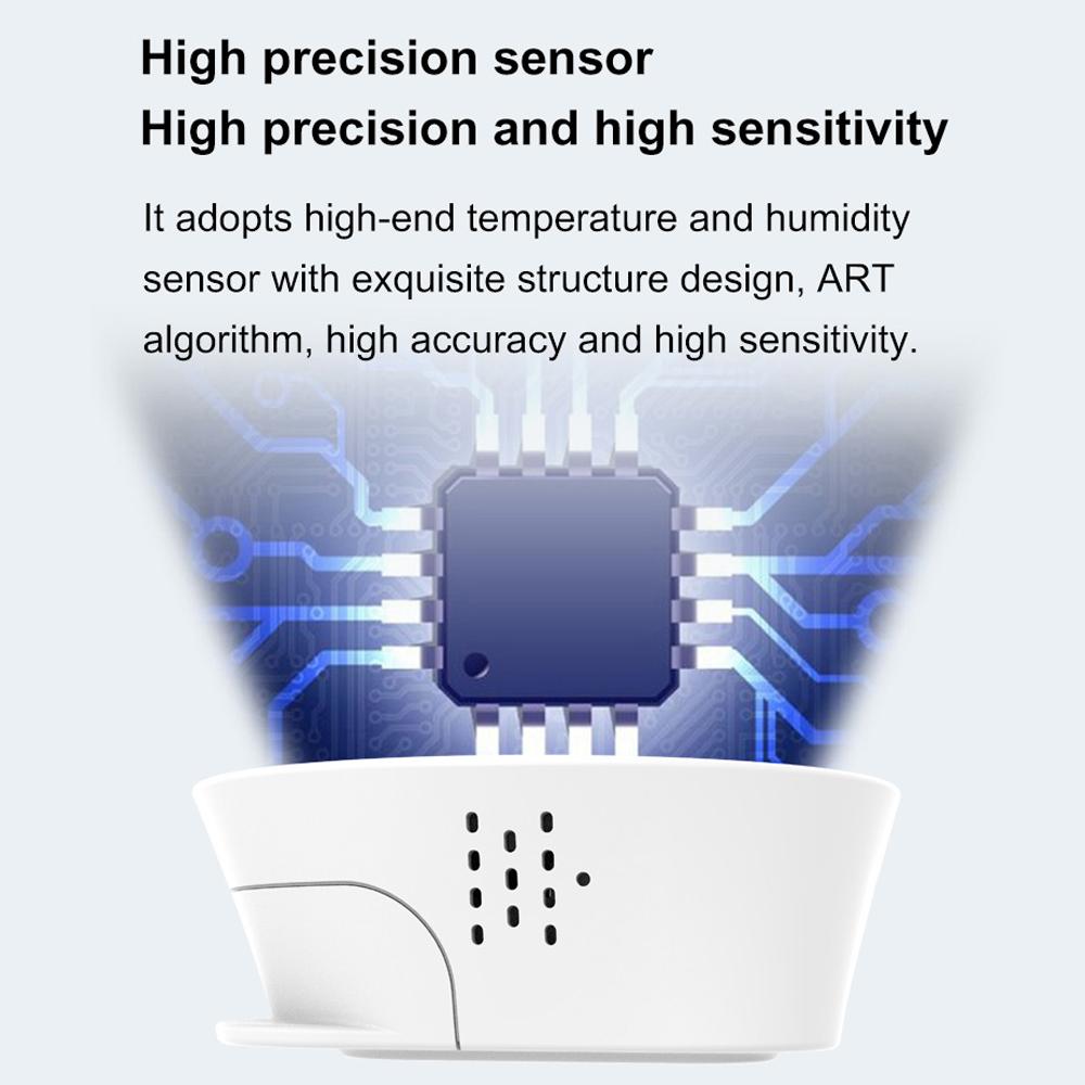 Tuya WiFi Temperature Humidity Sensor Intelligent Hygrothermograph Meter with High and Low Temperature Alarm Function