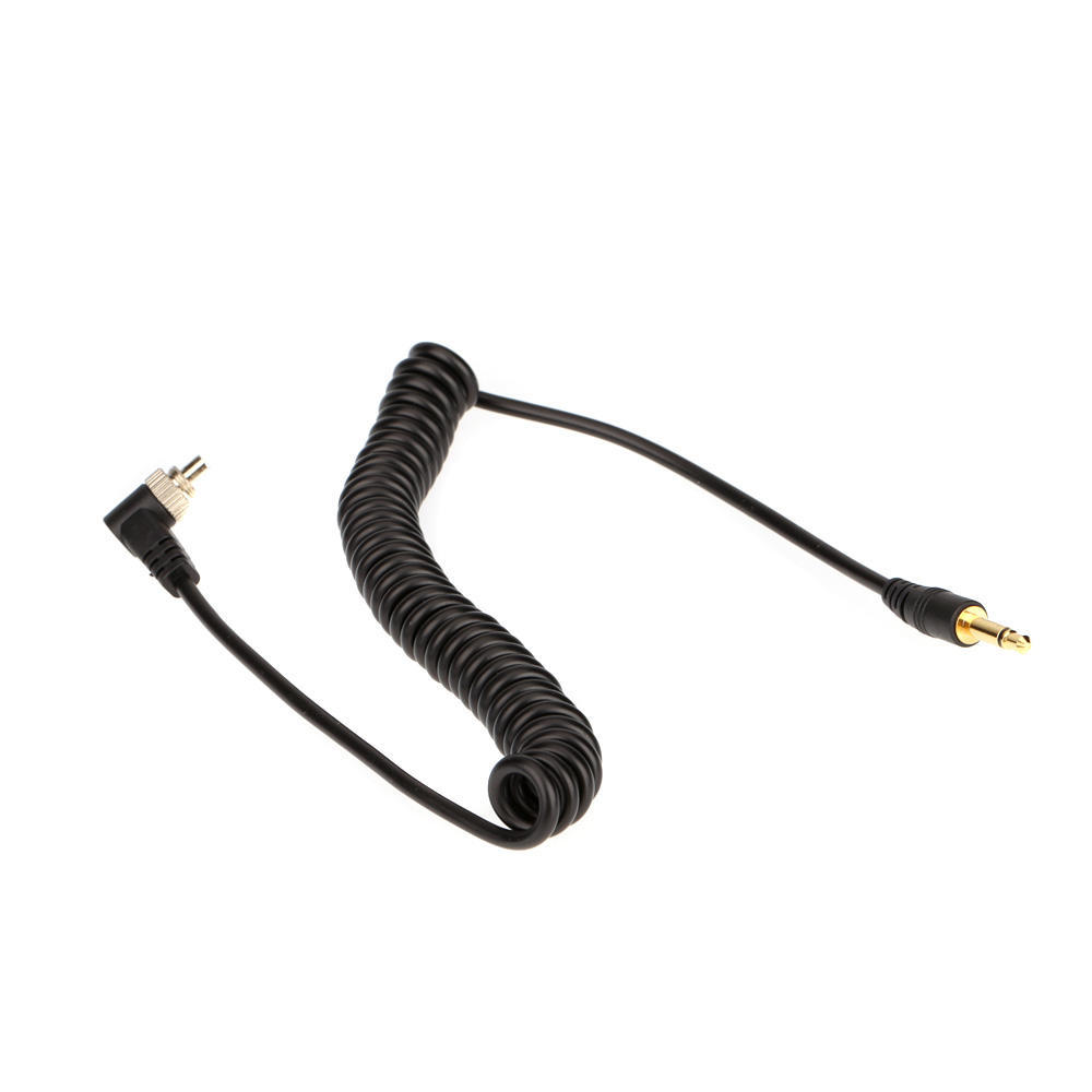 3.5mm Flash Sync Cable Cord with Screw Lock to Male Flash PC for Canon Nikon PIXE