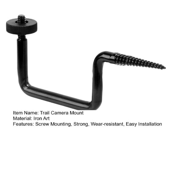 Trail Camera Mount On Tree Strong Iron Art Tracking Camera Holder Bracket for Hunting Easy Installation Screw Mounting Bracket Hunting Accessories