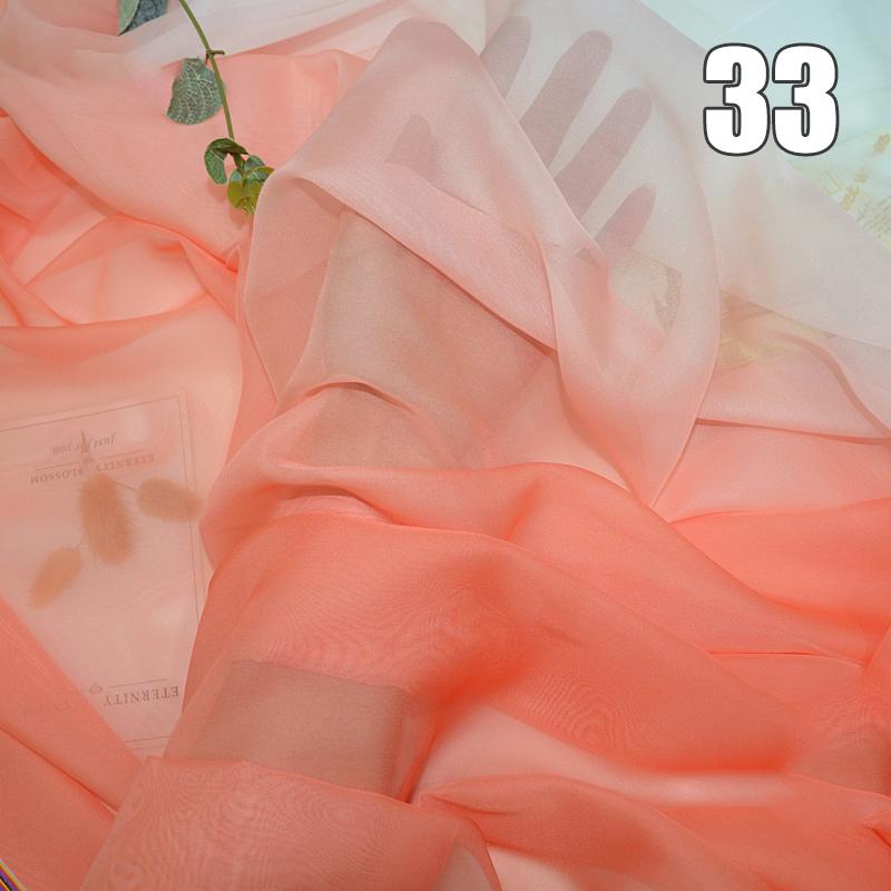 1/2/3M Ткань Шифон с Градиентом Органза Тюль Для DIY Платья Ханьфу Сценического Костюма Свадебной Вечеринки Декор Швейные Поделки