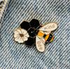 New Enamel Pin Bee Animal Love Honey Metal Pin Gift Birthday 1 Piece
