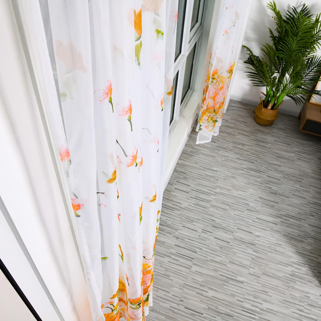 Прозрачная занавеска с изображением деревьев, тюль, оконная вуаль, драпировка, ткань подзора