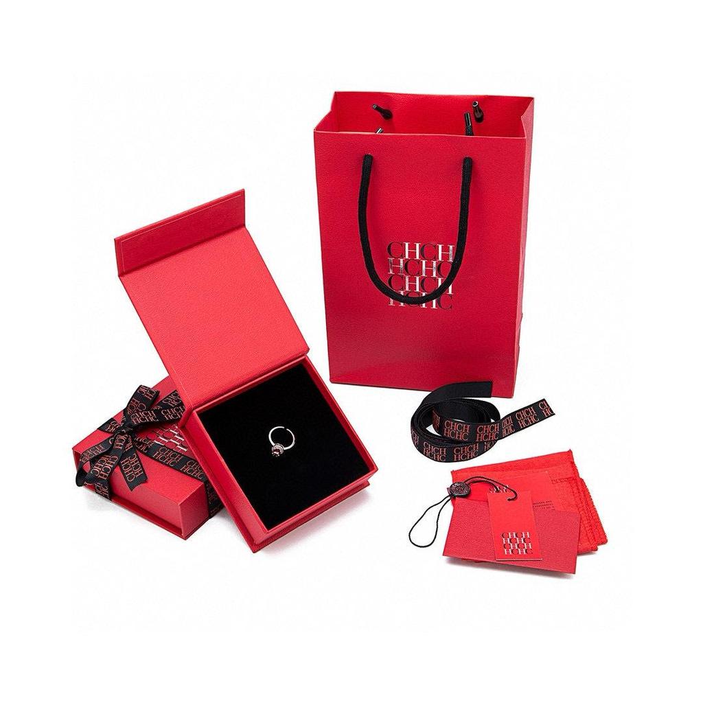 CHHC Adjustable Women's Cubic Zirconia Ring with Gift Box
