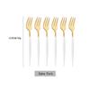 6Pcs Silver Fruit Cake Dinnerware Set Mirror Stainless Steel Tea Fork Set Snack Fork Small Salad Cutlery Kitchen Utensils