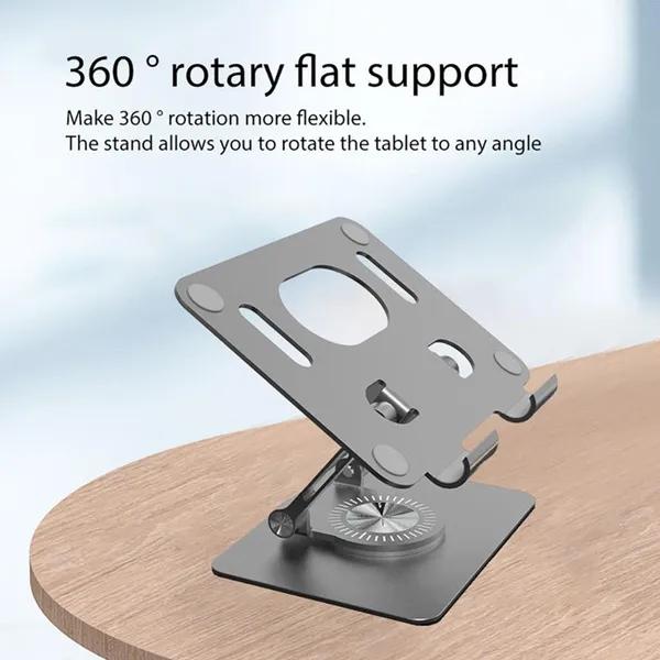 Подставка для ноутбука, регулируемая эргономичная подставка для планшета, держатель для электронной книги, кронштейн из алюминиевого сплава, поворот на 360 градусов, складная охлаждающая подставка