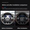 AAABP1 Leather Car Steering Wheel Cover for Skoda Karoq Enyaq Superb Enyaq Kodiaq Scala Fabia Octavia 2024 2025 2026 Accessories