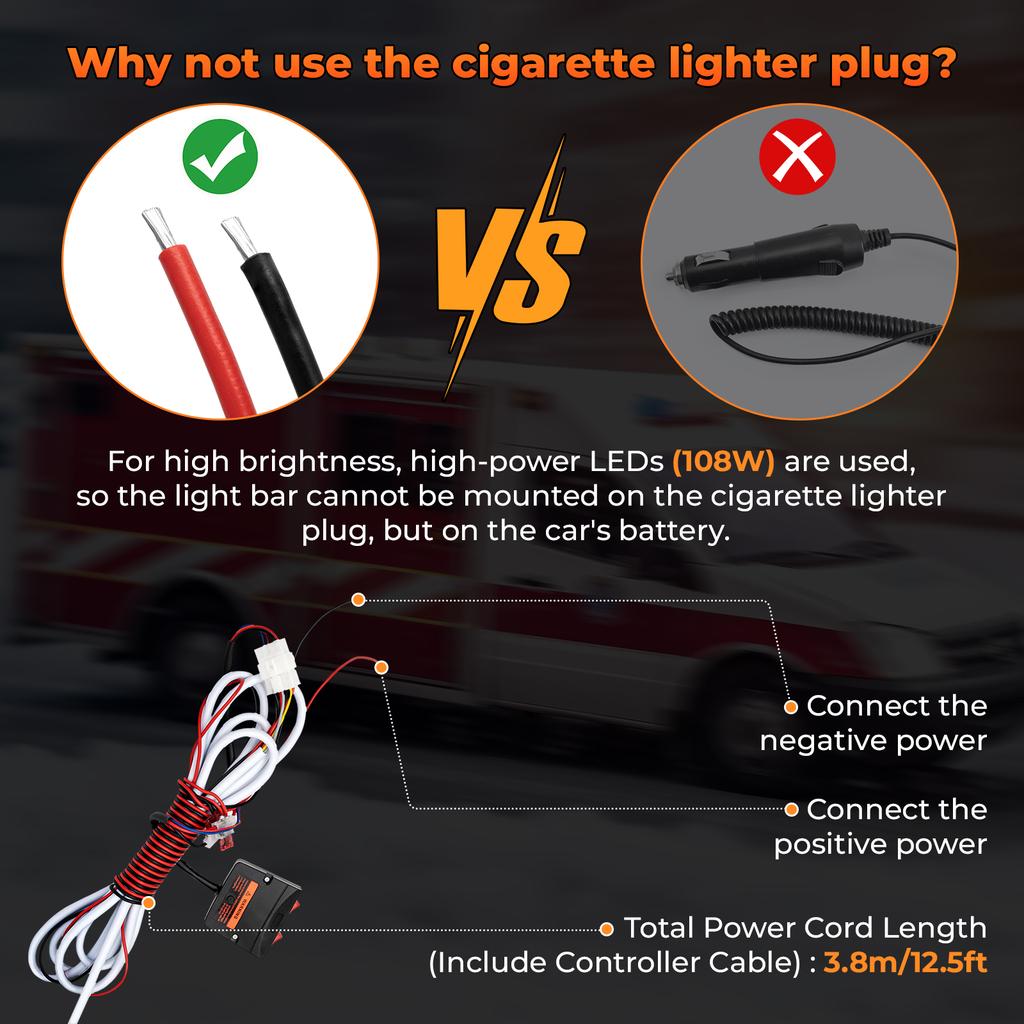 108-светодиодная стробоскопическая световая панель, 15 режимов, водонепроницаемый маяк предупреждения IP66 для аварийного грузовика, снегоочистителя, буксировщика