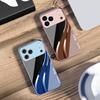 Высококачественная текстура кожи Для iPhone 17 Air 16 E 15 14 13 Plus 12 mini 11 17 Pro Max XR Xs Max 16E 7 8 Закаленное стекло Чехол для телефона