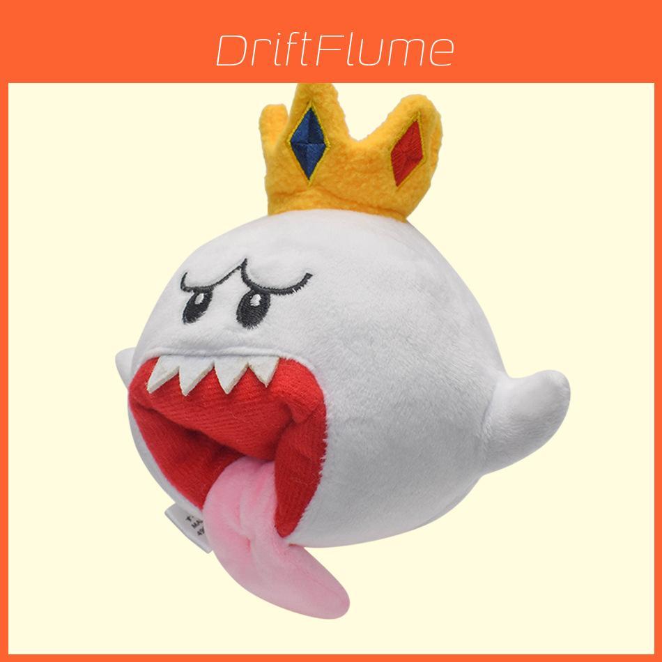 Ghost Plush Toy With Crown And Gem For Halloween Decor Collectible