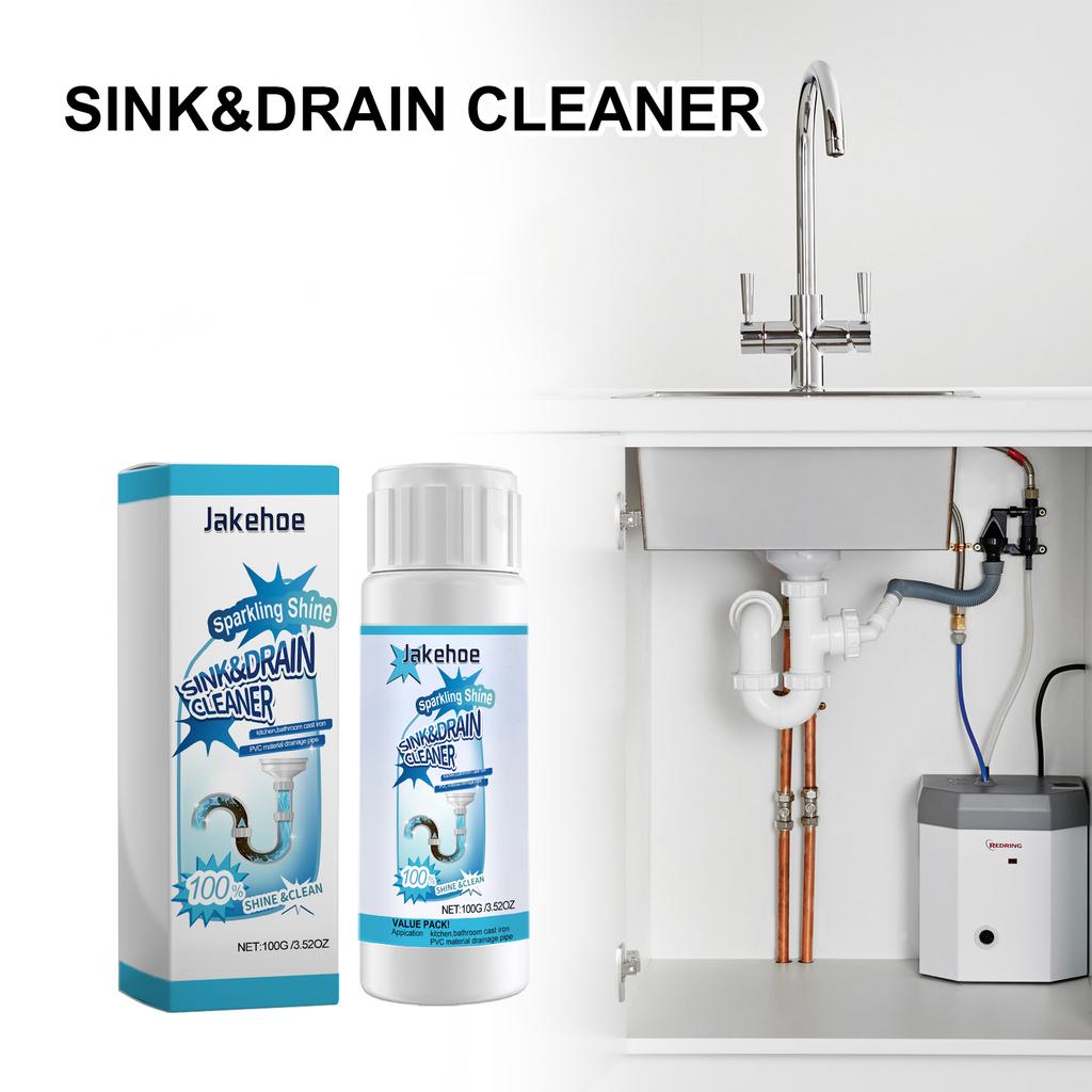 Jakehoe Мощное средство для прочистки слива раковины Высокоэффективное средство для удаления засоров Кухонная канализация Мощный трубопровод Канал Порошок Инструменты для чистки