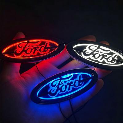 AJV1 14.5X5.6см Светодиодный значок-логотип для автомобиля для Kuga Focus Mondeo Mustang Fusion Mk2 Mk3 Fiesta Mk6 Explorer Аксессуары для значков