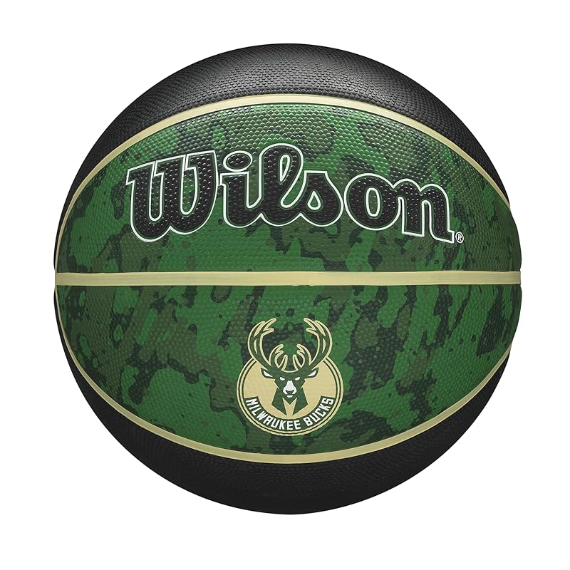 Мужской баскетбольный галстук-тай-дай Wilson NBA Команда Милуоки Бакс (Размер 7, Тай-дай с символикой команды НБА Милуоки Бакс) WTB1500XBMIL, Размер 7, Прибл.. Диаметр 24,5 см,