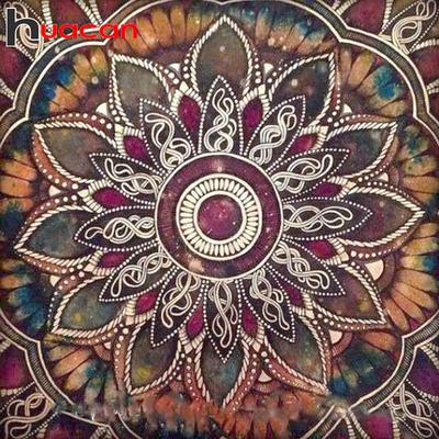 HUACAN 5d diy broderies diamants Мандала домашний декор Алмазная мозаика алмазная живопись полная алмазная вышивка стразами