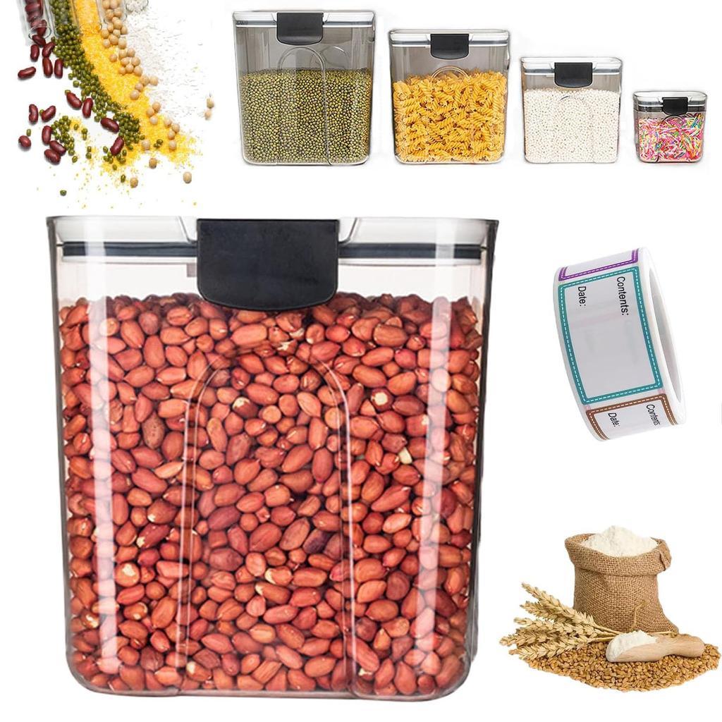 Containers, Baking Storage Set,Baking Storage Containers With Lids Airtight For Flour And Sugar