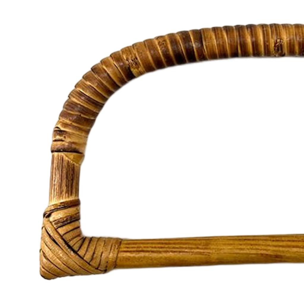 2xBamboo Bag Handle Replacement, Bamboo Handbag Purse Handle, D Shape Purse
