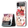 Чехол Klee Genshin Impact для Samsung Galaxy Z Flip4 Flip3 5G Жесткий ПК-чехол для мобильного телефона Z Flip 4 3 Черный Coque Zflip4 Zflip3 Чехол