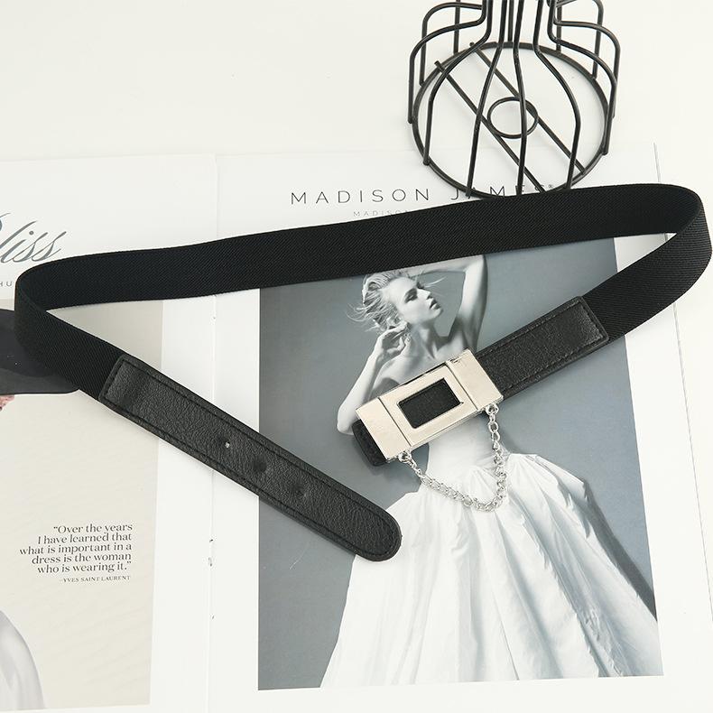 Эластичный пояс для пальто, аксессуары, декоративный пояс для костюма, женский, осенне-зимний, летний, черный.