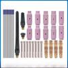 WP-17/18/26 Welding Gun Accessories Set - 35pcs Tungsten Pole Clamp, Gun Tail, Porcelain Nozzle Guide