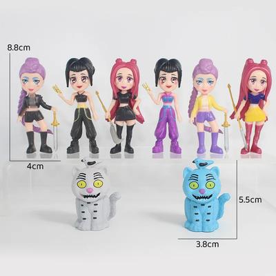 НОВЫЙ 8 шт./набор Kpop Охотники на демонов Аниме Фигурка Игрушки Дерпис Тигр Руми Мира Зои Сасси Фигурка Кукла Для Поклонников Подарок
