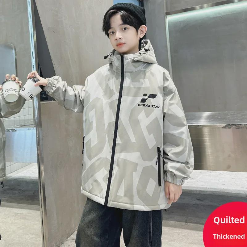 Стеганые зимние куртки для мальчиков 2023 года: Модные, толстые и теплые для детей