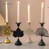Candlestick Light Luxury Style Romantic Table Decoration Retro Candlelight Dinner Props Simple Decoration Candlestick Ornament Party Decoration