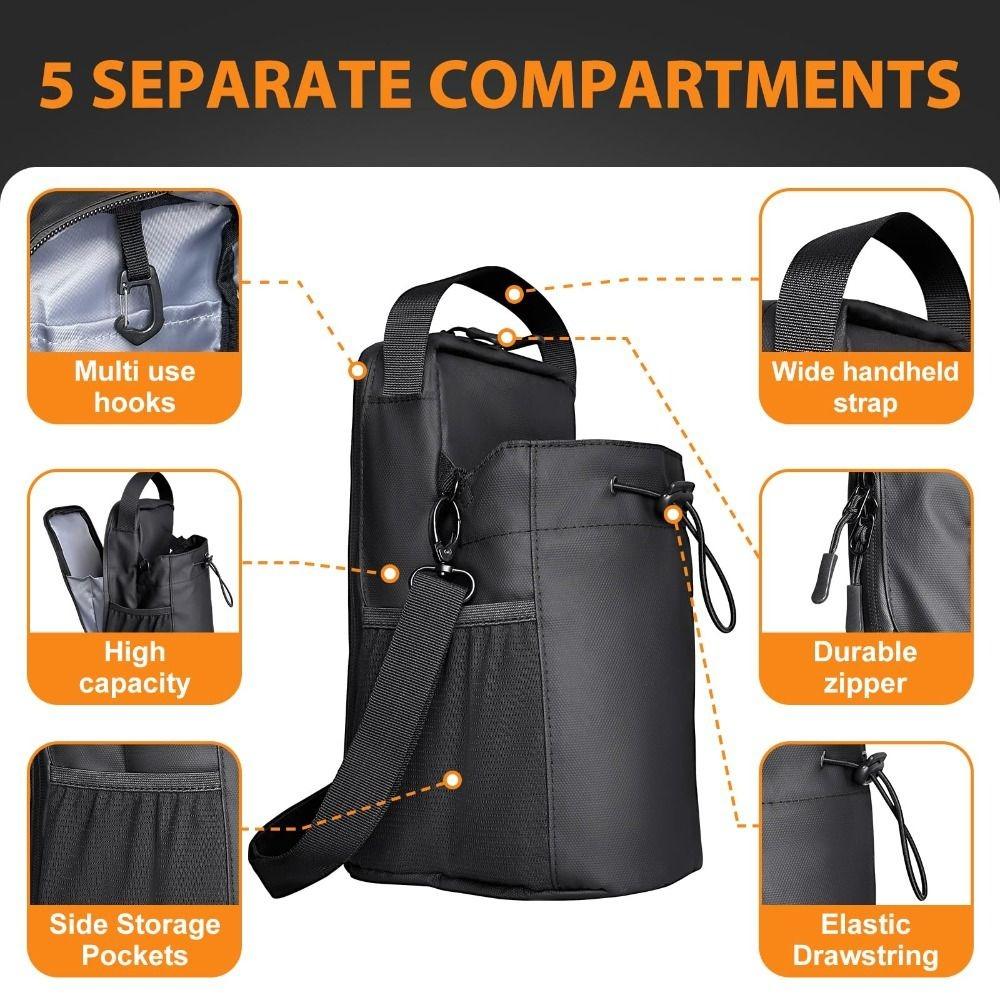 Large Capacity Gym Specific Water Cup Holder with Shoulder Strap Magnet Gym Bag Outdoor Sports