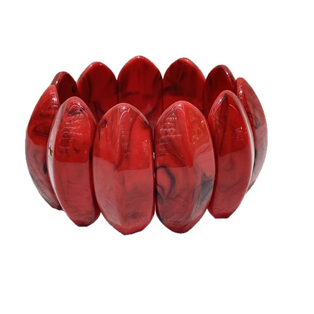Wave Shape Resin Bracelet Geometry Women Bangle Personality Exaggerated Bracelet  Ladies