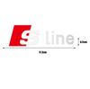 Fashion PVC Car Sticker Body RS Logo Door Window Side Fender Rear Trunk Decoration Decal Center Cover For  nlux7 Quattro Sline RS