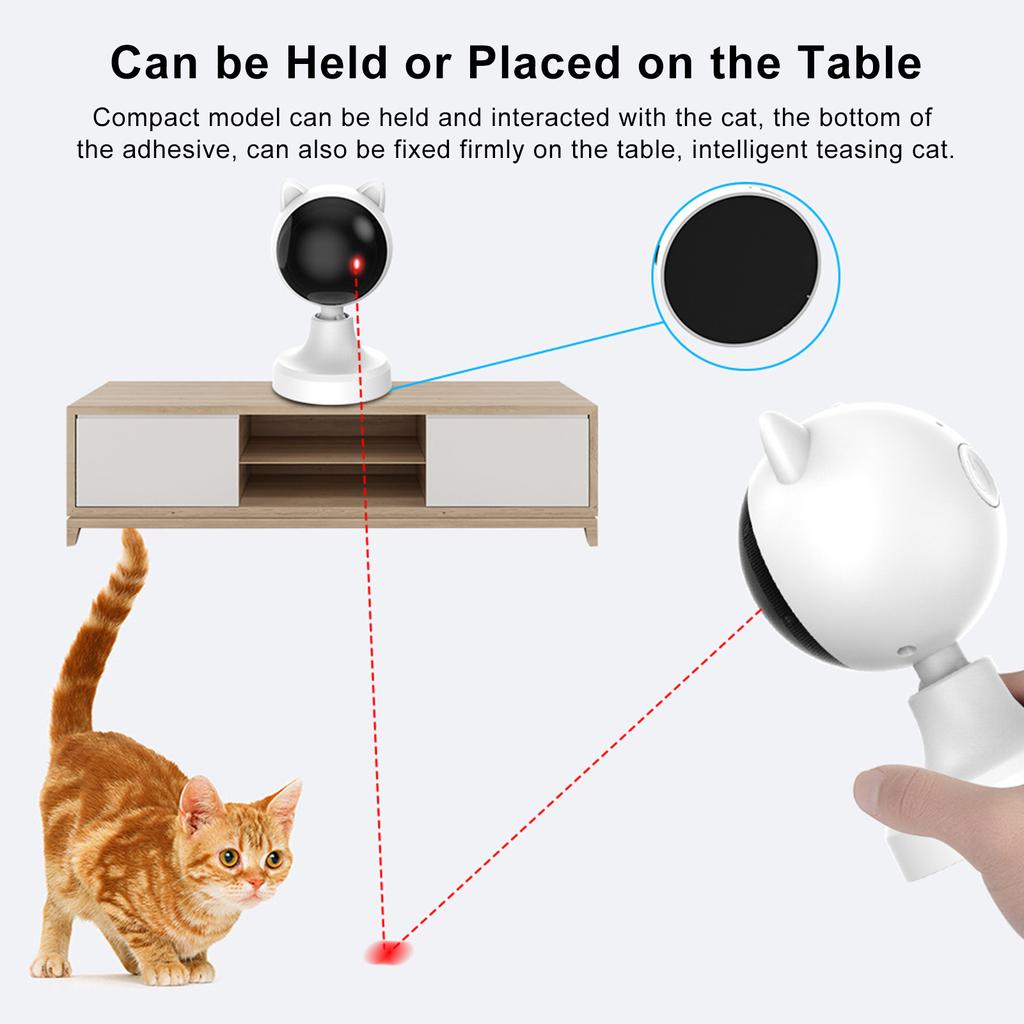 Rechargeable Interactive Laser Cat Toy Two Modes Infrared Smart Automatic Laser Interactive Cat Toy
