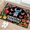 Stitch Welcome Door Mat Non Slip Polyester Floor Mat Flowers and Butterfly Entrance Bathroom Entrance Home Decoration  Rugs