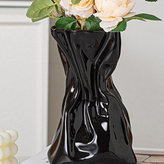 Ваза с орнаментом, современная керамическая ваза, элегантная уникальная форма, цветочные композиции, ваза для украшения домашнего стола