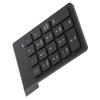 Wireless Number Pad USB Receiver Black 18 Keys Waterproof Battery Powered Numeric Keypad for Gaming
