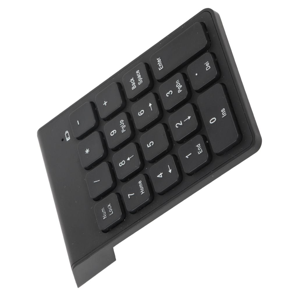 Wireless Number Pad USB Receiver Black 18 Keys Waterproof Battery Powered Numeric Keypad for Gaming