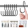 4 шт. Уникальный дизайн крючков для вешалок для сумок с поворотным механизмом, крючки для органайзера кошельков для шкафа, большие крючки для шкафа S для подвешивания сумок и одежды