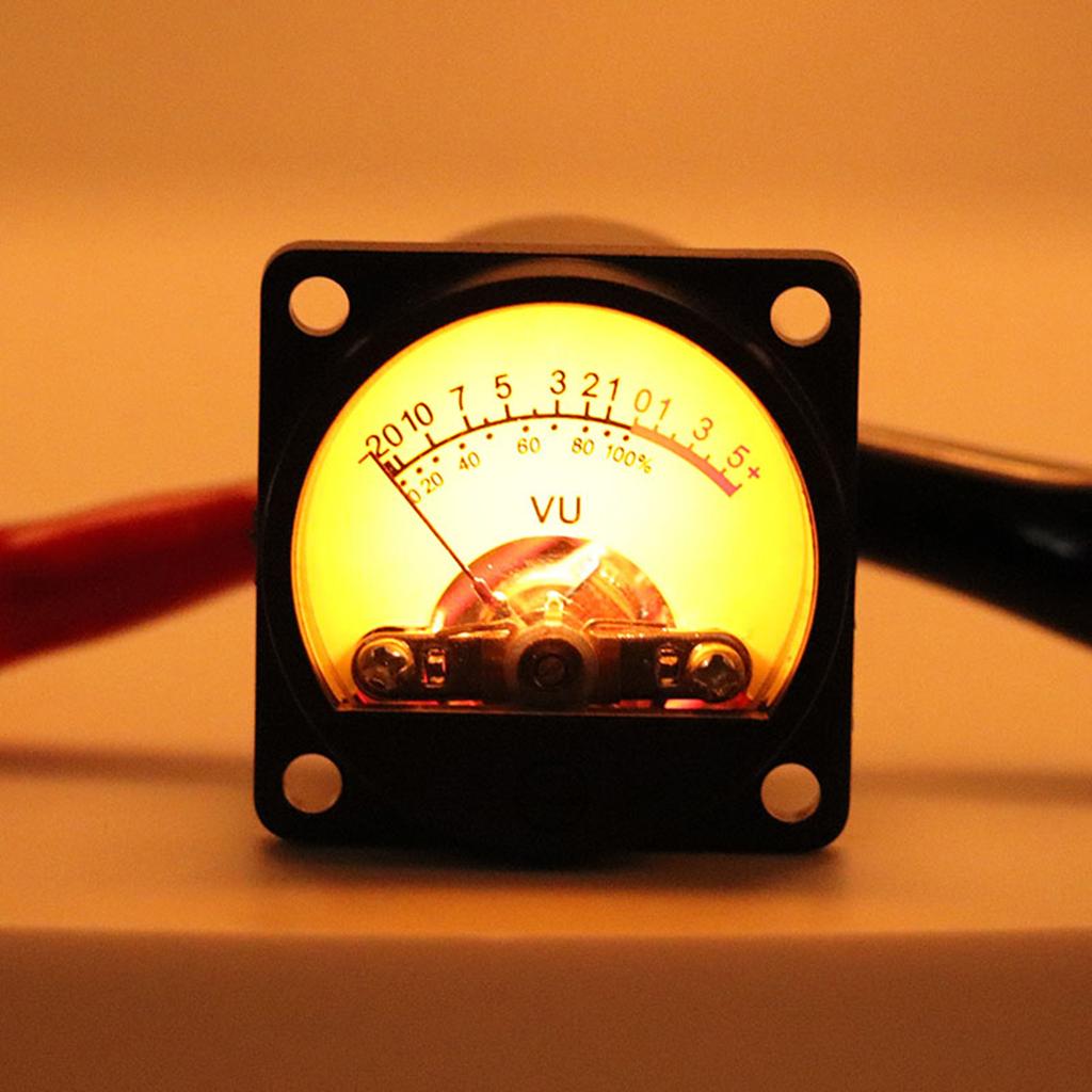 Upgraded VU Meter Warm Back Light with Driver Board Power-Supply 35mm Easy Installation for DIY Quality Plastics Made